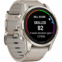 Умные часы Garmin Fenix 7S Pro Sapphire Solar Gold/Limestone Leather Band