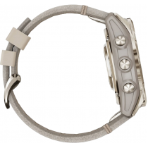 Умные часы Garmin Fenix 7S Pro Sapphire Solar Gold/Limestone Leather Band