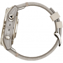 Умные часы Garmin Fenix 7S Pro Sapphire Solar Gold/Limestone Leather Band