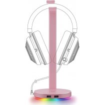 Подставка для наушников Razer Base Station V2 Chroma Quartz Pink