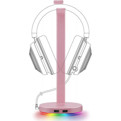 Подставка для наушников Razer Base Station V2 Chroma Quartz Pink